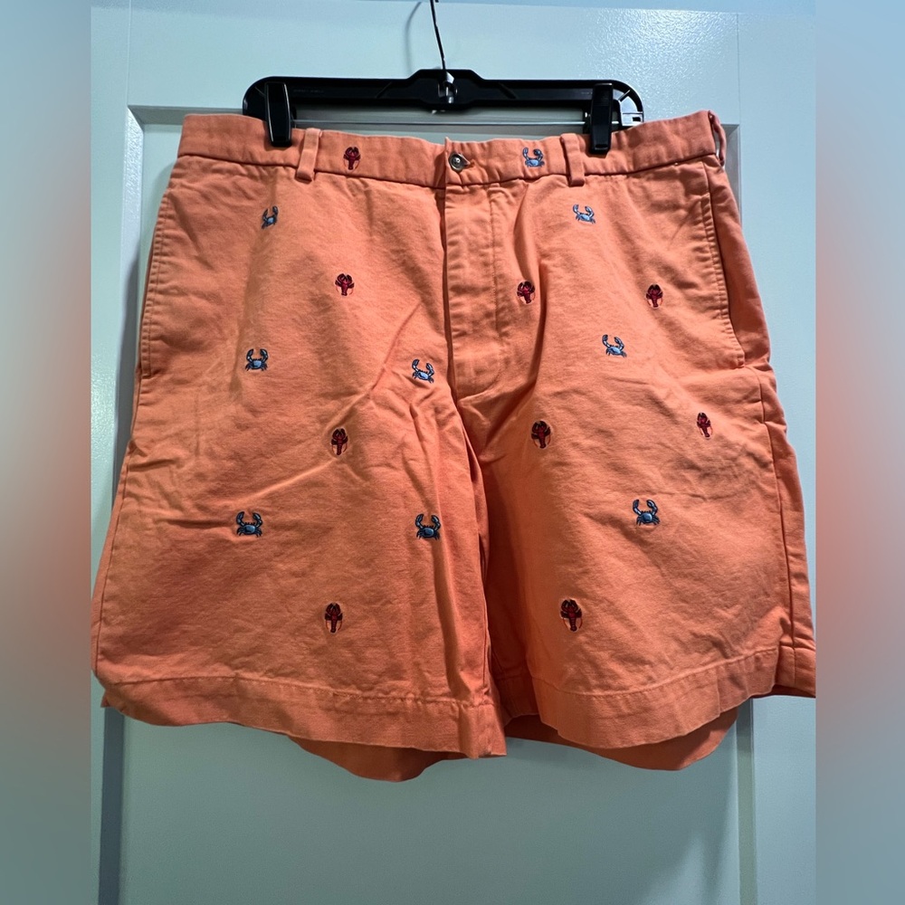 Brooks Brothers orange embroidered shorts, size 38